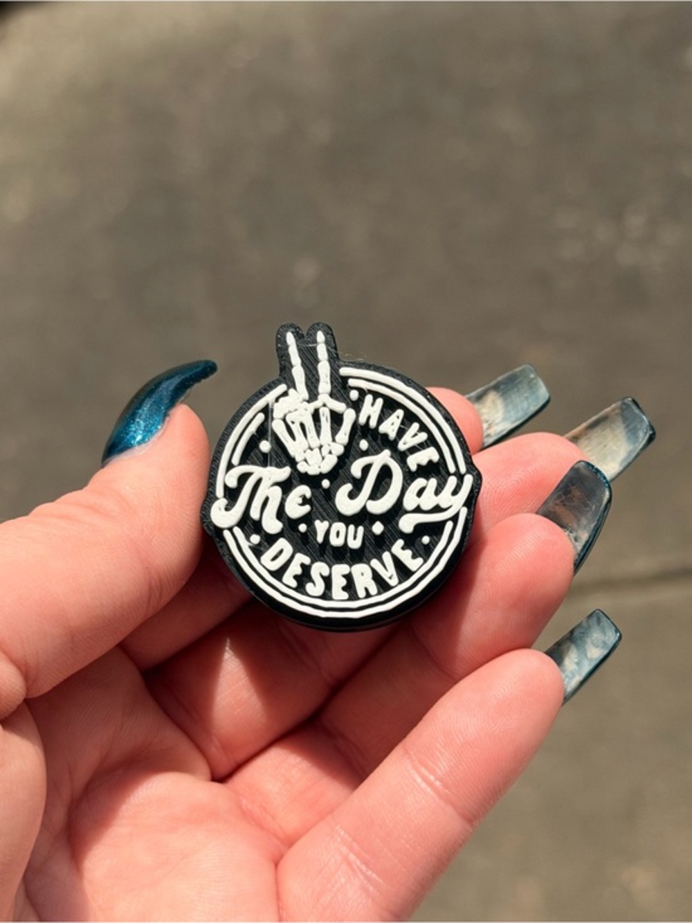 Have The Day You Deserve Straw Topper – Funny Gothic Cup Accessory